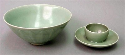 Lot 169 - Longquan Celadon Cup Stand and Bowl Song...