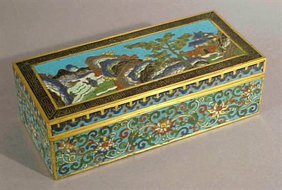 Lot 221 - Rectangular Cloisonne Box and Cover Late...