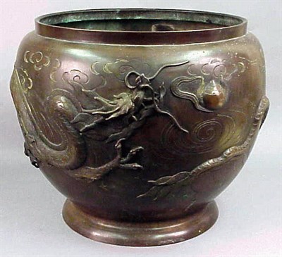 Lot 154A - Japanese Bronze Jardiniere with Dragon...
