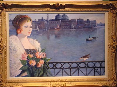Lot 94 - Charles Levier French, b. 1920 LE TERASSE...