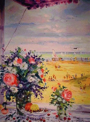 Lot 79 - Georges Yoldjoglou French, b. 1935 FENETRE SUR...