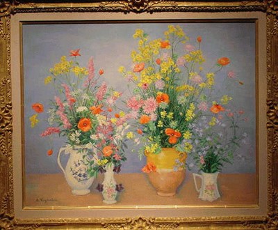 Lot 89 - Andre Vignoles French, b. 1920 BOUQUET AUX...