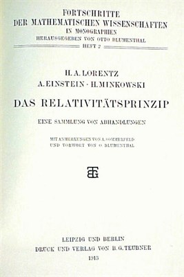 Lot 133 - [PHYSICS] EINSTEIN, ALBERT, H. A. LORENTZ and...
