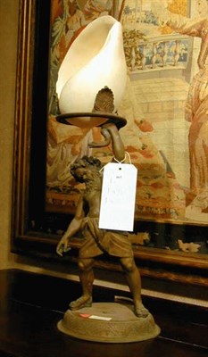 Lot 465 - Bronze Classical Figure Mounted as a lamp.