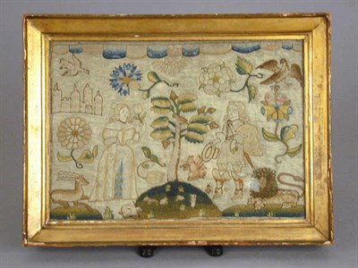Lot 300A - English Needlework Picture 17th Century...