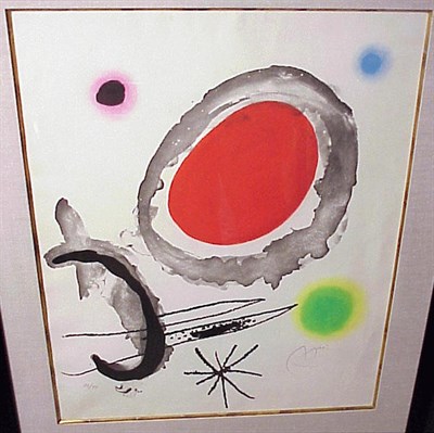 Lot 195 - Joan Miró OISEAU ENTRE DEUX ASTRES (D.429)...
