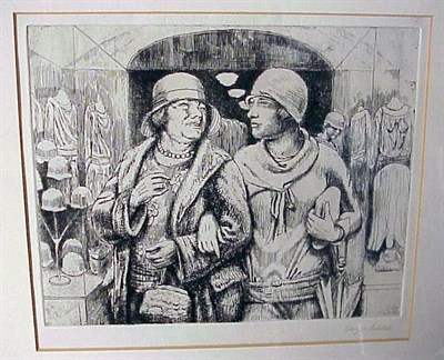 Lot 191 - Kenneth Hayes Miller LEAVING THE SHOP Etching,...
