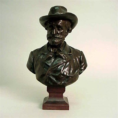 Lot 537 - French Bronze Portrait of a Gentleman Raised...