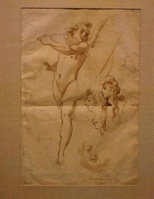 Lot 63 - Italian School 18th Century STUDY FOR A CHERUB...