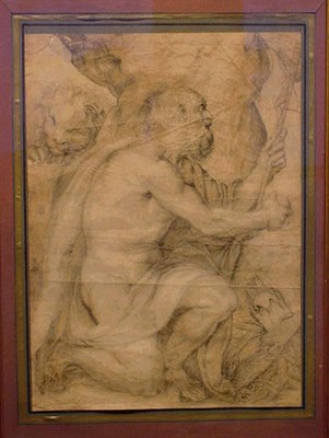 Lot 47 - Italian School 17th Century ST. JEROME IN THE...