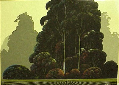 Lot 77 - Eyvind Earle AUTUMN Color silkscreen, signed...