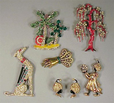 Lot 174 - Group of Trifari Figural Pins Comprising a...