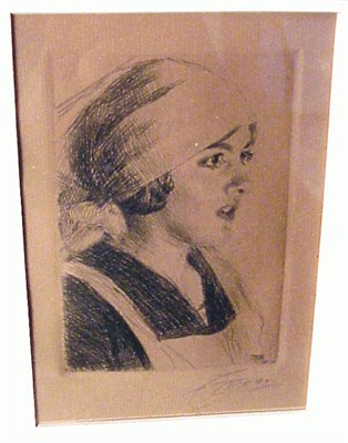 Lot 231 - Anders Zorn GULLI (A. 265) Etching, 1914,...
