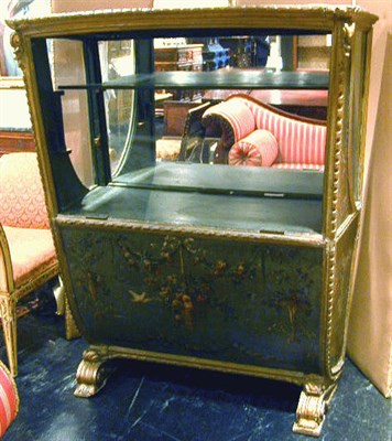 Lot 540 - Italian Rococo Painted and Parcel Gilt Vitrine