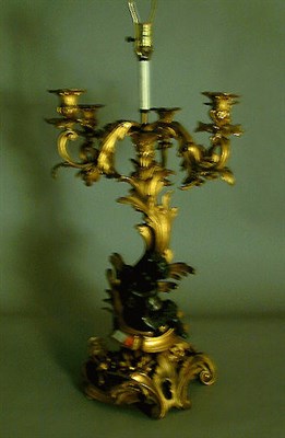 Lot 539 - Louis XV Style Gilt and Patinated-Bronze...