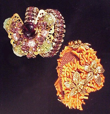 Lot 243 - Two Miriam Haskell Bracelets Each coiled, the...