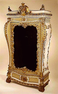 Lot 551 - Rococo Style Gilt and Painted Wood Armoire The...