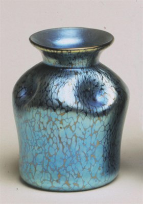 Lot 369 - Unsigned Loetz Glass Vase Of dimpled form, in...