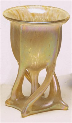 Lot 372 - Unsigned Loetz Glass Vase Of goblet form, in...