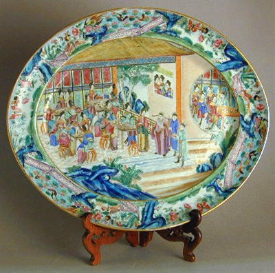 Lot 542 - Canton Famille Rose Porcelain Platter