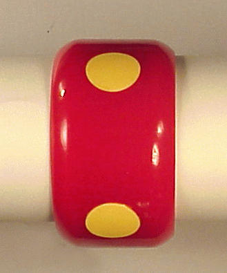 Lot 282 - Bakelite Two-Color Extra Wide Dot Bracelet In...