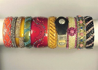 Lot 271 - Group of Ten Rhinestone Encrusted Celluloid...