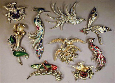 Lot 172 - Group of Boucher Pearl Enamel Brooches...