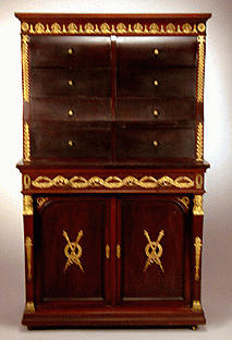 Lot 557 - Empire Style Gilt-Bronze Mounted Mahogany...