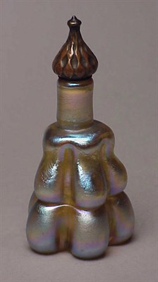 Lot 406 - Tiffany Favrile Glass Perfume Bottle Of lobed...
