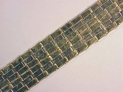 Lot 162 - Two-Tone Gold Retro Bracelet 14 kt. yellow and...