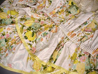 Lot 1201 - Set of Floral Silk Drapes 1960s Cheerful silk...