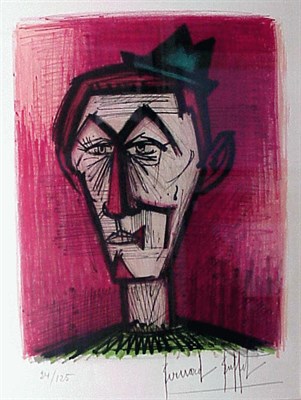 Lot 153 - Bernard Buffet CLOWN Color lithograph, signed...