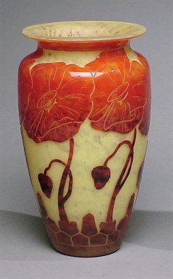 Lot 415 - Le Verre Francais Cameo Glass Vase Of...