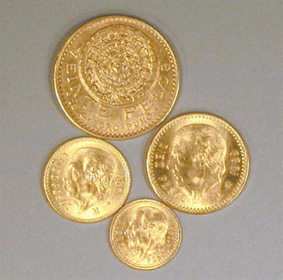 Lot 33 - Four Mexican Gold Coins Comprising one 20, one...