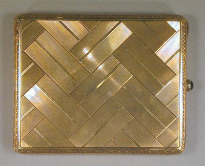 Lot 434 - Gold Cigarette Case 14 kt. yellow gold, the...