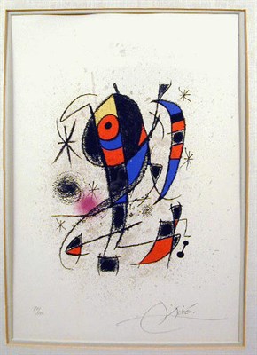 Lot 196 - Joan Miró [UNTITLED] Color lithograph, signed...