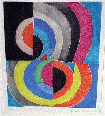 Lot 169 - Sonia Delaunay UNTITLED Color etching and...