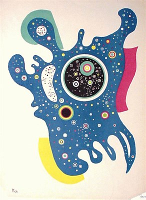 Lot 180 - Wassily Kandinsky STARS Color silkscreen, 1938,...