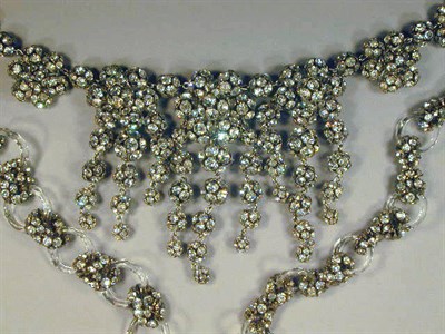 Lot 193 - Three Rhinestone Necklaces The first floral...