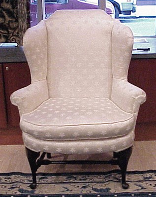 Lot 114 - Pair of Georgian Style Mahogany Wing Chairs