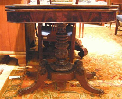 Lot 443 - Late Federal Mahogany Fold-Over Card Table