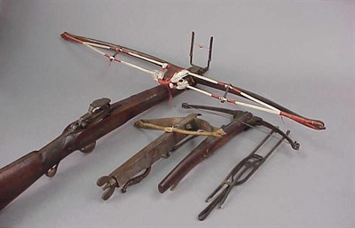 Lot 279 - English Stonebow and Two Hand Crossbows...