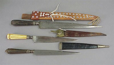 Lot 278 - Three Italian Steel Daggers 18th Century With...