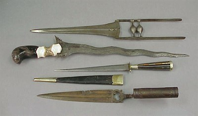 Lot 277 - French Steel Bayonet, Javanese Kris, Indian...
