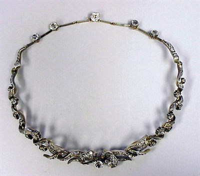 Lot 12 - Antique Rhinestone Necklace with Bow and...