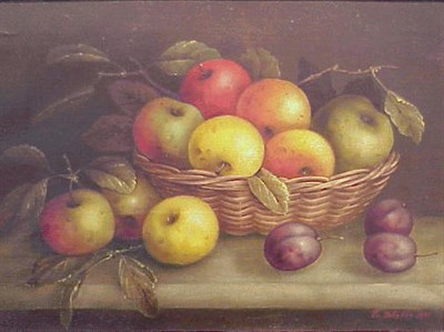 Lot 77 - Edwin Steele British, 19th/20th century APPLES...