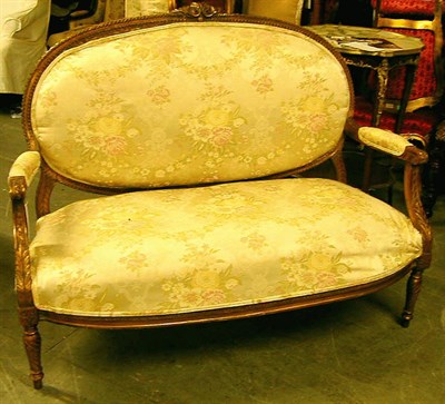 Lot 691 - Louis XVI Style Gilt Carved Wood Salon Suite...