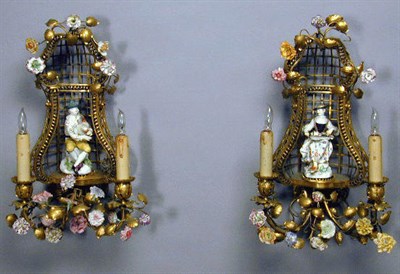 Lot 614 - Pair of Louis XV Style Gilt-Bronze and...