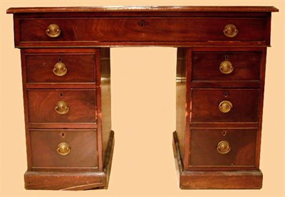 Lot 135 - George III Style Mahogany Pedestal Desk