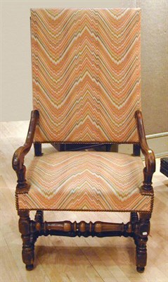 Lot 324 - Jacobean Style Mahogany Armchair